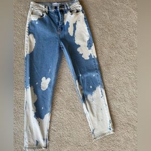 Bleached Cello Mom Jeans